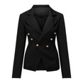 thumbnail image 4 of Vedolay Blazer Jackets for Women Jackets for Women Casual Long Sleeve Open Front ork Office Professional Top,Black XL, 4 of 5