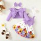 thumbnail image 2 of Odeerbi 3M-2Y Niñas Trajes de Verano Vestido de Algodón Con Bolero Shrugs Dos-Conjunto de Dos Piezas Vestido de Princesa Con Lazo de Encaje Y Volantes, 2 of 9
