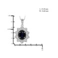 thumbnail image 3 of 3 1/2 Carat T.G.W. Sapphire And Black & White Diamond Accent Sterling Silver 3-Piece Jewelry set, 3 of 7