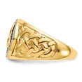 thumbnail image 4 of Finest Gold 14K Yellow Gold & Rhodium Onyx Diamond Trinity Ring - Size 10, 4 of 5