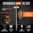 thumbnail image 2 of GROUNDGRABBA Grounded Paws Kit de Amarre y Carrera para Perros de 32 Pies (Naranja 10 M, Perros Más Grandes), 2 of 7