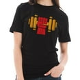 thumbnail image 3 of Big Size Iron Lift Unisex Ring Spun Combed Cotton Short Sleeve Deluxe Jersey T-Shirt - Black XL, 3 of 4