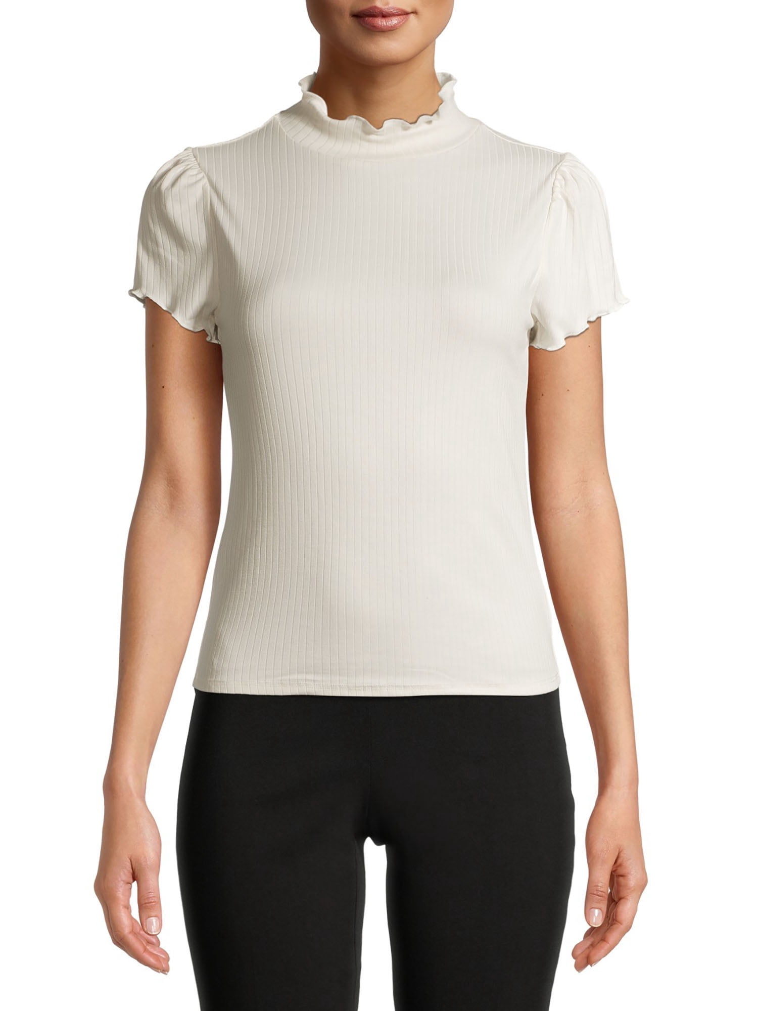 Eye Candy Juniors' Puff Sleeve Mock 