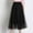 Black, variant on Aueoeo Women Tulles Skirt Elastic High Waist Layered Skirt Polka Dots Print Fsahion Mesh A-Line Midi Skirt Khaki S
