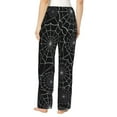 thumbnail image 3 of Uemuo Spider Web Black Pattern Women's Wide Leg Palazzo Lounge Pants with Pockets Light Weight Loose Comfy Casual Pajama Pants-Small, 3 of 9