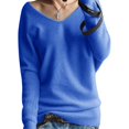 thumbnail image 2 of Vedolay Women's T Shirt Women's Oversized Zip Up Hoodies Sweatshirts Fall Casual Drawstring Jackets with Pockets,Blue 3XL, 2 of 4