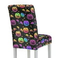 thumbnail image 2 of Xoenoiee Colorful Pumpkin Bat Star Print Waterproof Chair Covers for Dining Room, Removable Dining Chair Covers Protectors Stretch Kitchen Parson Chair Slipcovers Halloween Decoration, 1 Pack, 2 of 7