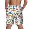 thumbnail image 2 of Lsque Mens Swim Trunks Cute Dinosaur Pattern - Bathing Suit Compression Liner - Beach Swim Shorts Swimwear - (S-3XL) - Stretch Quick Dry -Large, 2 of 9