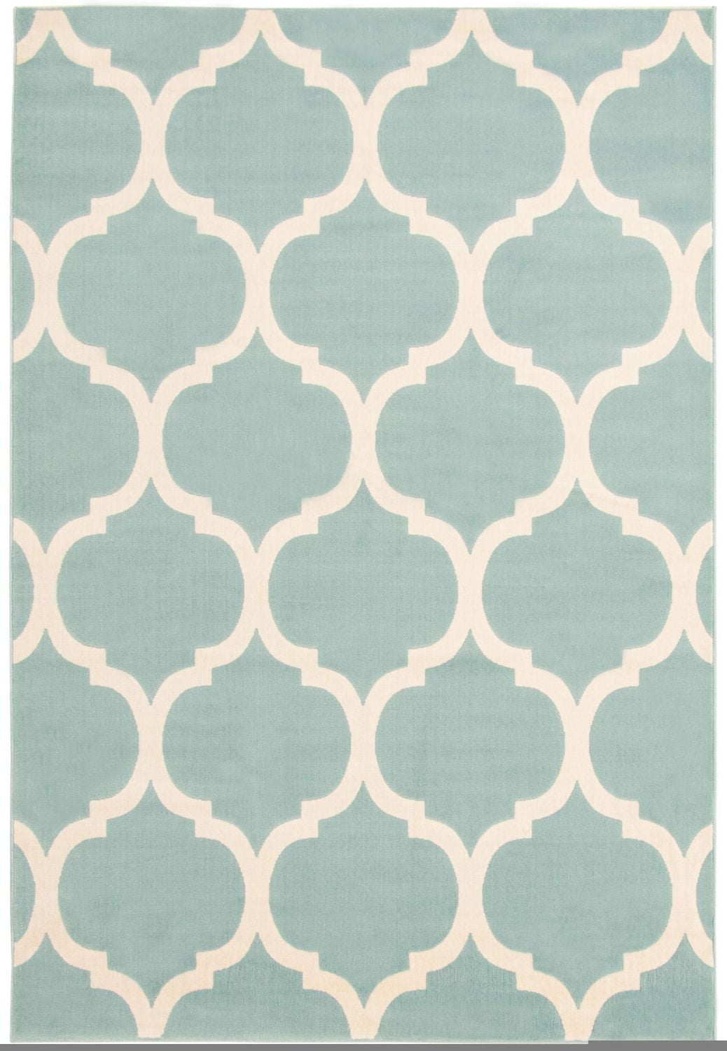 ECARPET Modern Area Rug for Dining Room, Living Room, Bedroom or Den Arbour Aqua