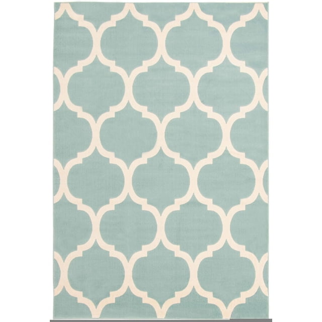 ECARPET Modern Area Rug for Dining Room, Living Room, Bedroom or Den Arbour Aqua