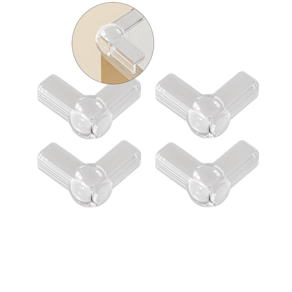WNFJR Corner Protectors, 4 Pack, Proofing Corner Guards, Clear and Transparent Corner Bumper & Edge Cushion for Furniture, Table, Cabinet Sharp Corner & Edge