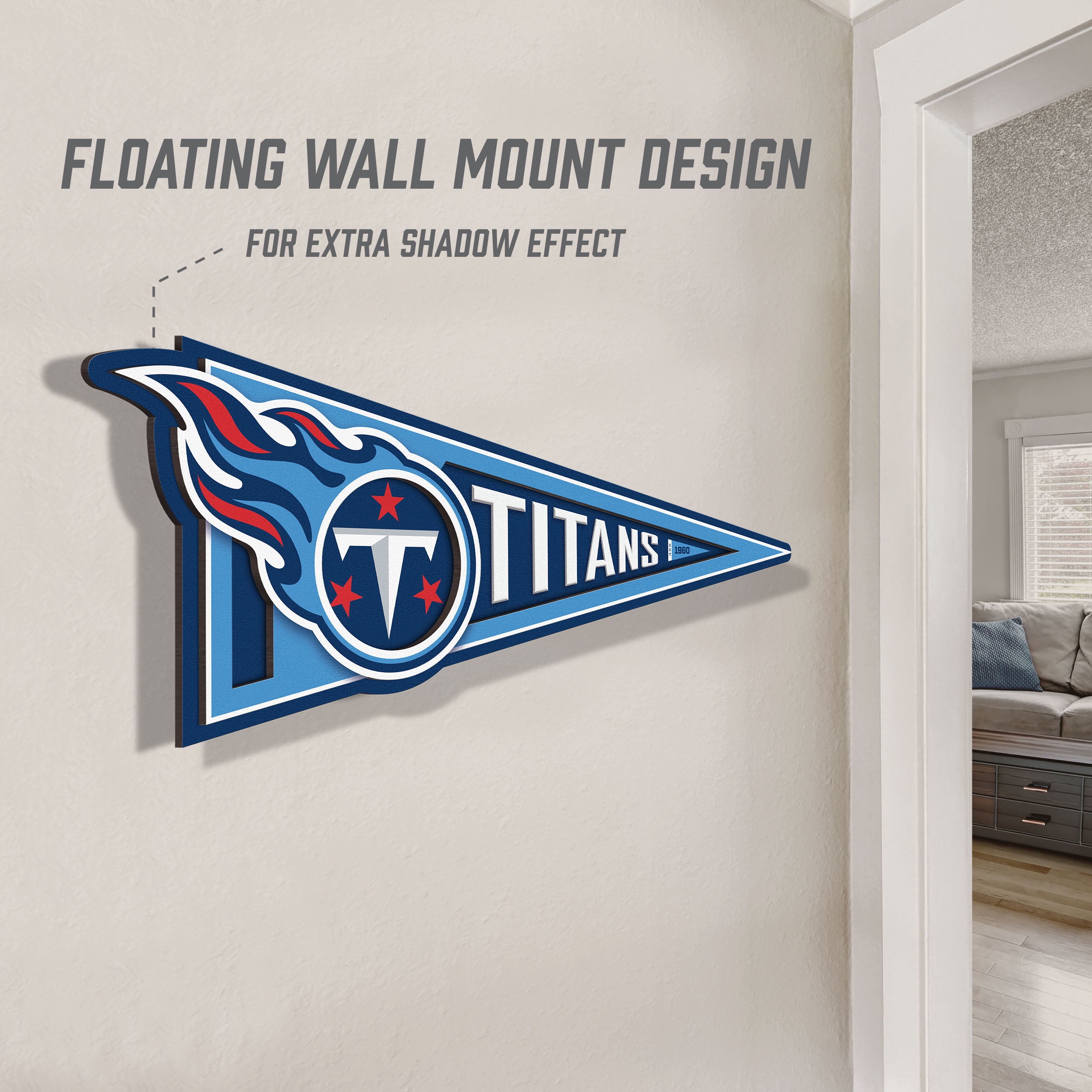 YouTheFan NFL Tennessee Titans Pennant Sign
