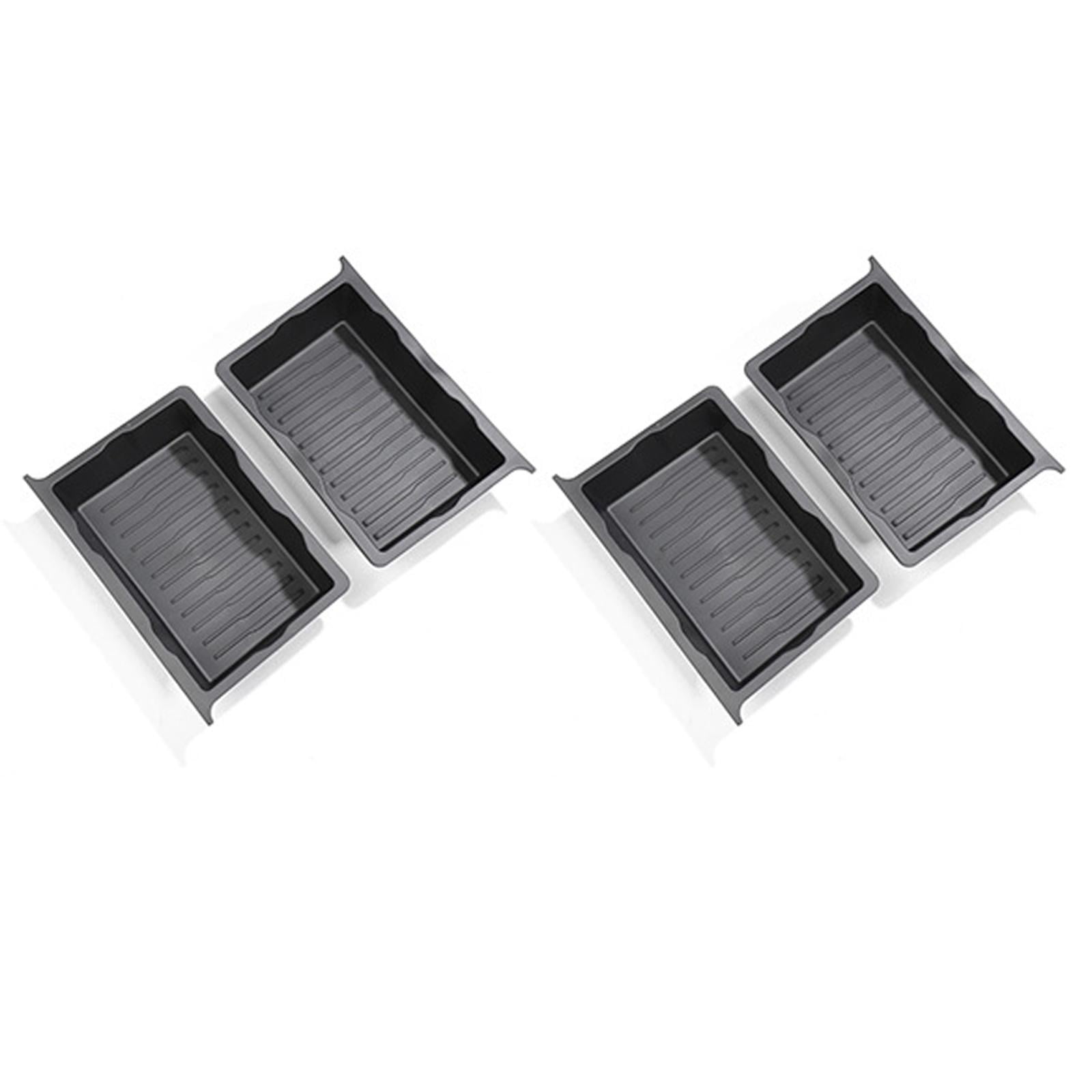 4x Under Seat Storage Box Hidden Tray Interior Accessories Replacement Container