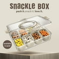 thumbnail image 6 of Cook With Color 8-Compartment Snackle Box, Charcuterie and Snack Container, Divided Serving Tray with Lids and Handle, Dishwasher Safe, Sand, 6 of 8
