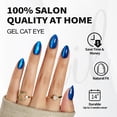 thumbnail image 2 of Pantalones cortos de gel suave ShangMeng Blue Cat Eye Almond de Press on Nails, 2 of 8
