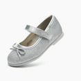thumbnail image 7 of Weestep Toddler/ Little Kid Girl Dress Ballet Flat Mary Jane Ballerina Shoe(6 Toddler, Bow Silver), 7 of 7