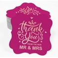 thumbnail image 2 of Inkdotpot Pack Of 100 Real Rose Gold Foil Bracket Shape Paper Tags Thank You From The New Wedding Favor Hang Tags, 2 of 7