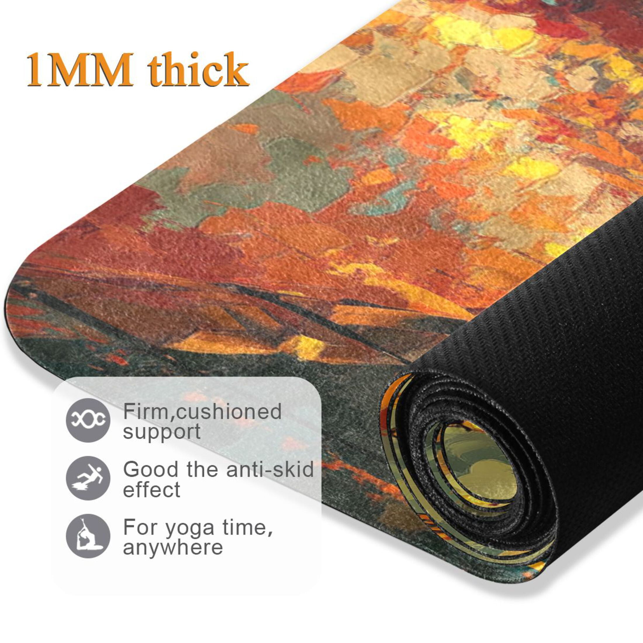 BZSMCE Yoga Mat Women Paris Street Evening Scene Fitness Mat