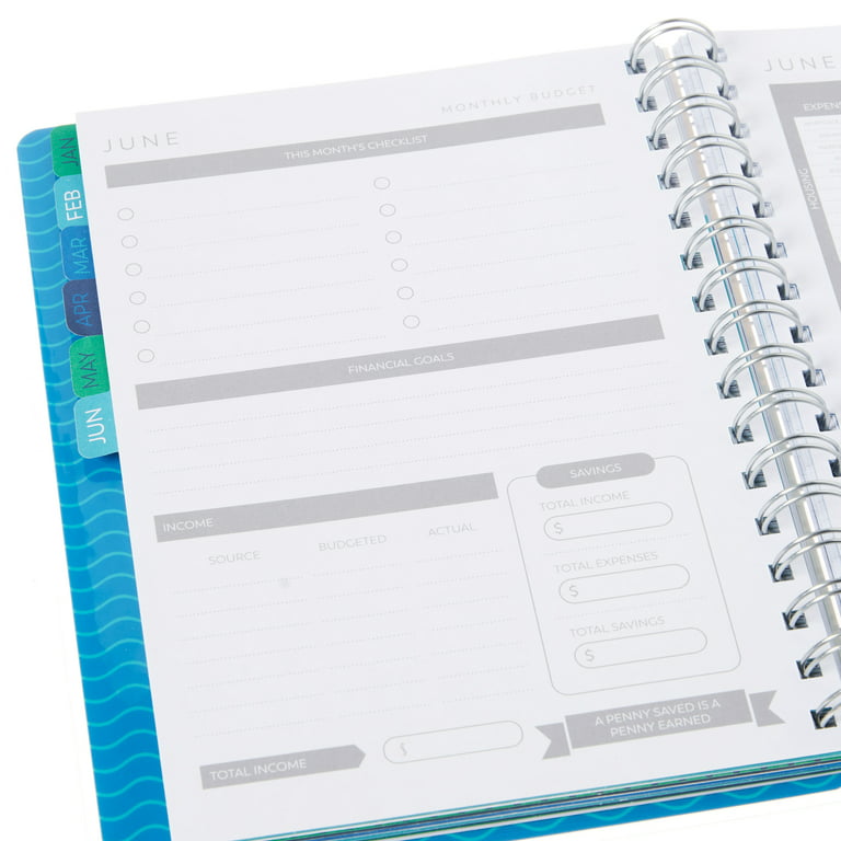Pen+Gear 12-Month Budget Planner, Assorted Designs 