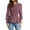 Wine Red, variant on Outfmvch long sleeve shirts for women Casual Crewneck Shirt Floral Smocked Ruffle Hem Slim Blouse Tunics womens tops womens long sleeve tops