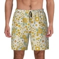 thumbnail image 2 of Picia Cute Sunflower pattern Mens Swim Trunks with Compression Liner Stretch Beach Shorts Quick Dry with Zipper Pockets No-Chafing Board Shorts-Medium, 2 of 9
