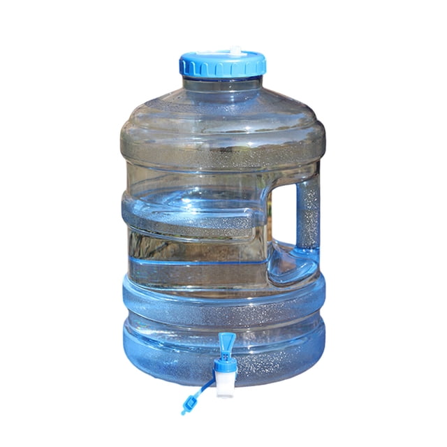Nouveau Contenant d'Eau 2025 avec Robinet, Pichet d'Eau de Camping 2 Gallons Sans BPA, Réservoir d'Eau avec Poignée Seau de Stockage d'Eau Transparent pour Camping Randonnée Réservoir de Stockage d'Eau Potable Sports de Plein Air