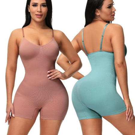 

Women Seamless Full Body Shapewear Tummy Control Butt Lifter Body Shaper Thigh Slimmer High Waist Bodysuit with Straps