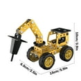 thumbnail image 3 of Limited Time Deal karymi Children's Nut Disassembly Toy Metal Assembly Engineering Car Toy Creatives Model Building Blocks Children's Excavator Gift Bulldozer Family Gifts Best Sellers, 3 of 6