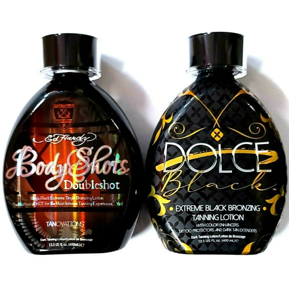 Body Shots HOT Tingle Tanning Bed Lotion & Dolce Black Extreme Bronzer