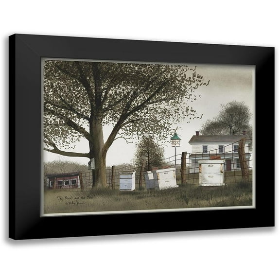 Jacobs, Billy 14x12 Black Modern Framed Museum Art Print Titled - Birds and Bees