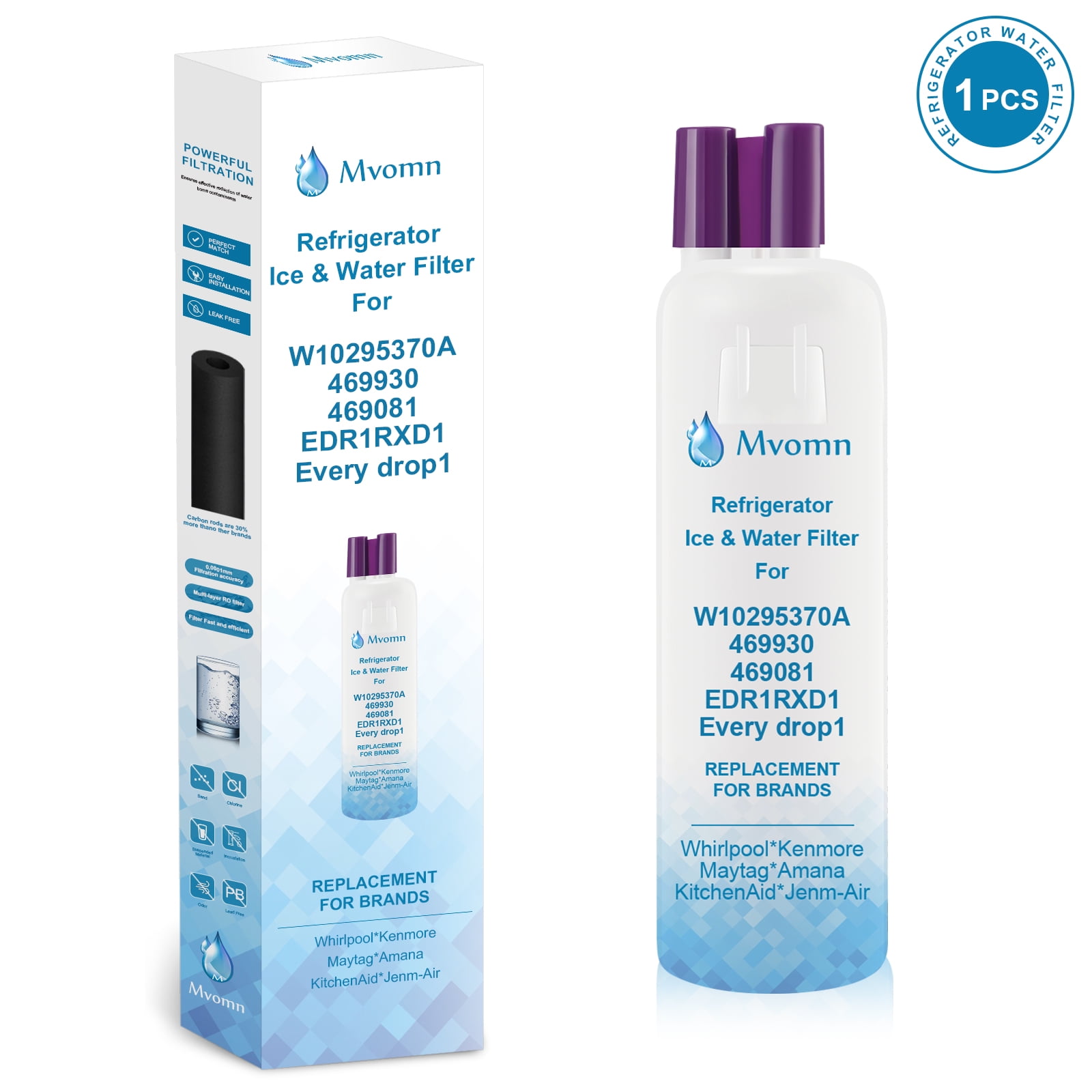 EDR1RXD1 Water Filter for Whirlpool Refrigerator Water Filter 1