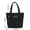 Black, variant on Corduroy Tote Bag, Lightweight Lunch Tote with Multi Pockets, Casual Shoulder Handbag for Work School Travel, Daily Carry Shopping Bag with Front Zipper Pocket
