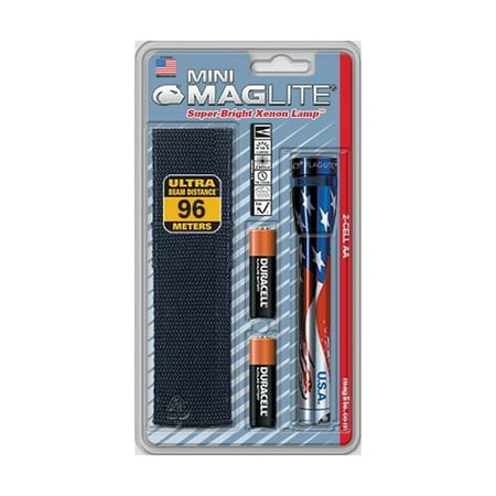 Aa Cell Holster - Maglite M2AAEH Flag Mini 14-Lumen 2-Cell AA Incandescent Flashlight Holster Pack