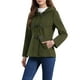 thumbnail image 4 of Abrigo Duffle con Cierre Frontal para Mujer Inspire Chic, Corto, con Capucha, Color Verde Militar, 4 of 6