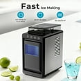 thumbnail image 4 of Countertop Ice Makers,26 Lbs/Day,8 Pcs in 6 Mins,Portable Ice Maker Machine with 1.2L Top Water Tank,Self-Cleaning,Interior Lighting,2 Sizes of Bullet Ice for Home/Office/Party/Kitchen/RV(Black), 4 of 8