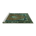 thumbnail image 2 of Ahgly Company Machine Washable Indoor Rectangle Persian Turquoise Blue Traditional Area Rugs, 2' x 3', 2 of 4