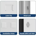 thumbnail image 4 of Bingirl Armoire Métallique Mince à 4 Portes Étroite / Acier Robuste Résistant à la Rouille avec Ventilation / Rangement pour Gym et Bureau pour l'École, 4 of 7