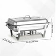 thumbnail image 2 of EVGTTI 4 Pack Chafing Dish for Buffet, 8QT Roll Edge Designed Chafing Dish Buffet Set, Stainless Steel Food Warmer with 1/3 Size Pan for Parties, Church Events, 2 of 6