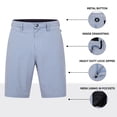 thumbnail image 3 of Visive Men's Hybrid Quick Dry Shorts - Stretch Fabric for Golf, Swimming, Hiking - Stylish Casual Wear - Big & Tall Sizes up to 44 - Versatile Land & Sea Comfort - Ultimate Comfort with Classic Fit, 3 of 7