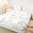 thumbnail image 3 of Homewish Cartoon Lion Zebra Elephant Twin Sheet Sets 3pcs for Kids Children,Kawaii Animal Twin Fitted Sheet Microfiber,Cute Jungle Wildlife Breathable Flat Sheet,Lightweight Room Decor, 3 of 7