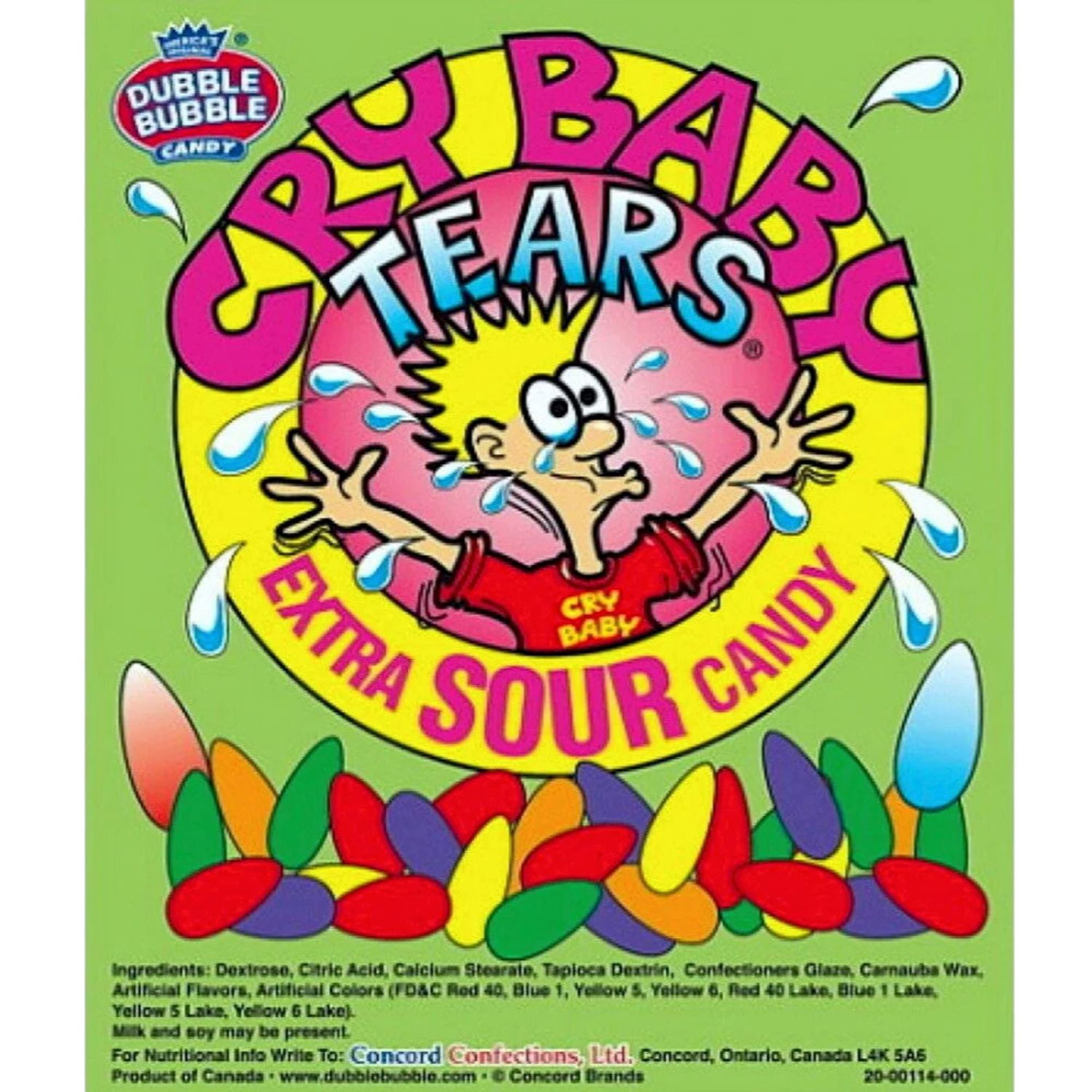 Concord Cry Baby Tears Sour Candy 2 lb Bulk Bag Tangy Hard Candy