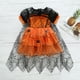 thumbnail image 4 of Disfraz de calabaza de Halloween para niños y niñas, con capa, vestido de tutú para niños pequeños, Cosplay de bruja, espectáculo de escenario escolar, vestido de disfraz de Carnaval, 4 of 5