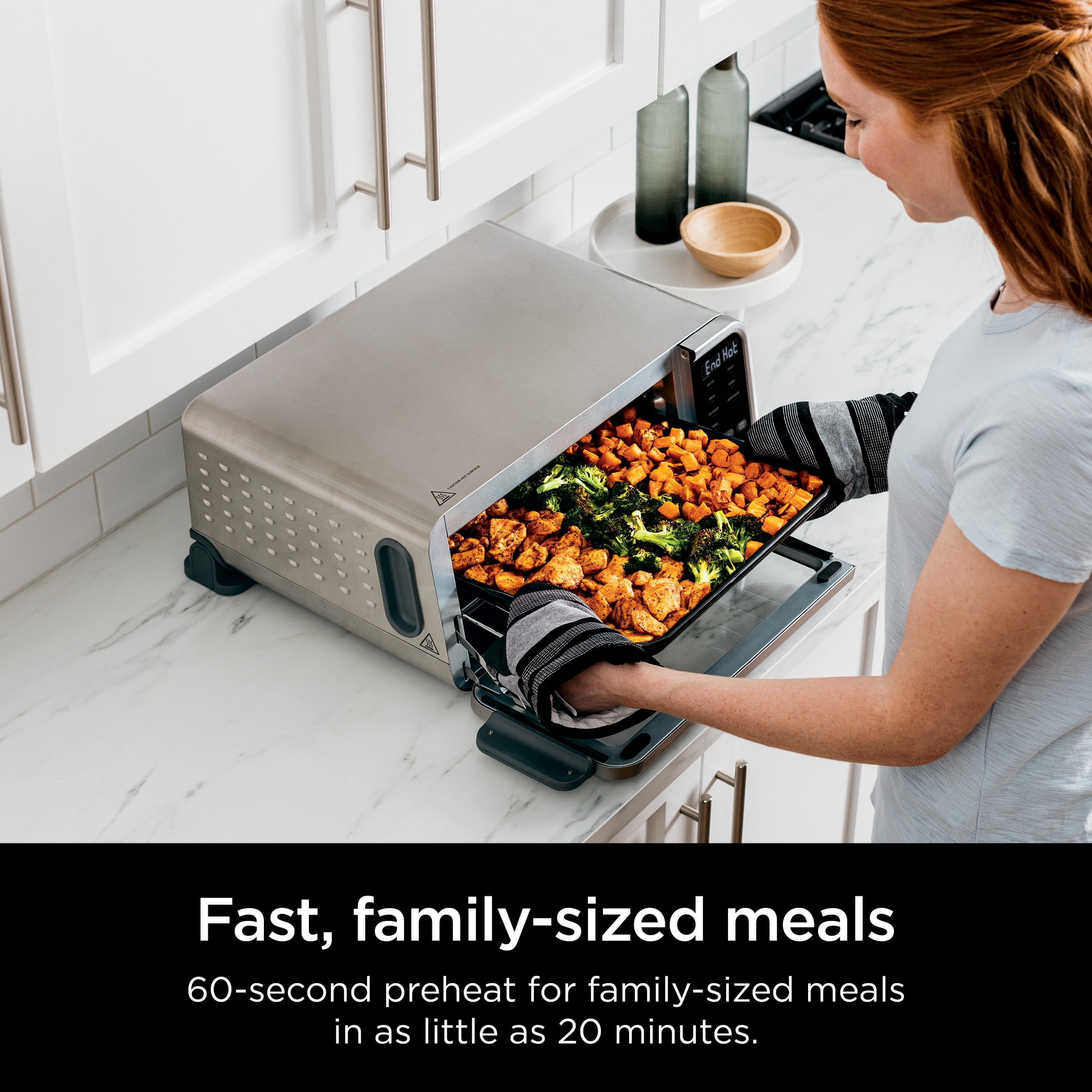 Ninja - Foodi 8-in-1 Digital Air Fry Oven, Toaster, Flip-Away Storage,  Dehydrate, Keep Warm - Black 