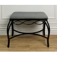 thumbnail image 2 of ZXNYH Half Moon Shoe Bench - Vanity Seat/Dressing Stool/Makeup Chair - Mocha Brown, 2 of 8