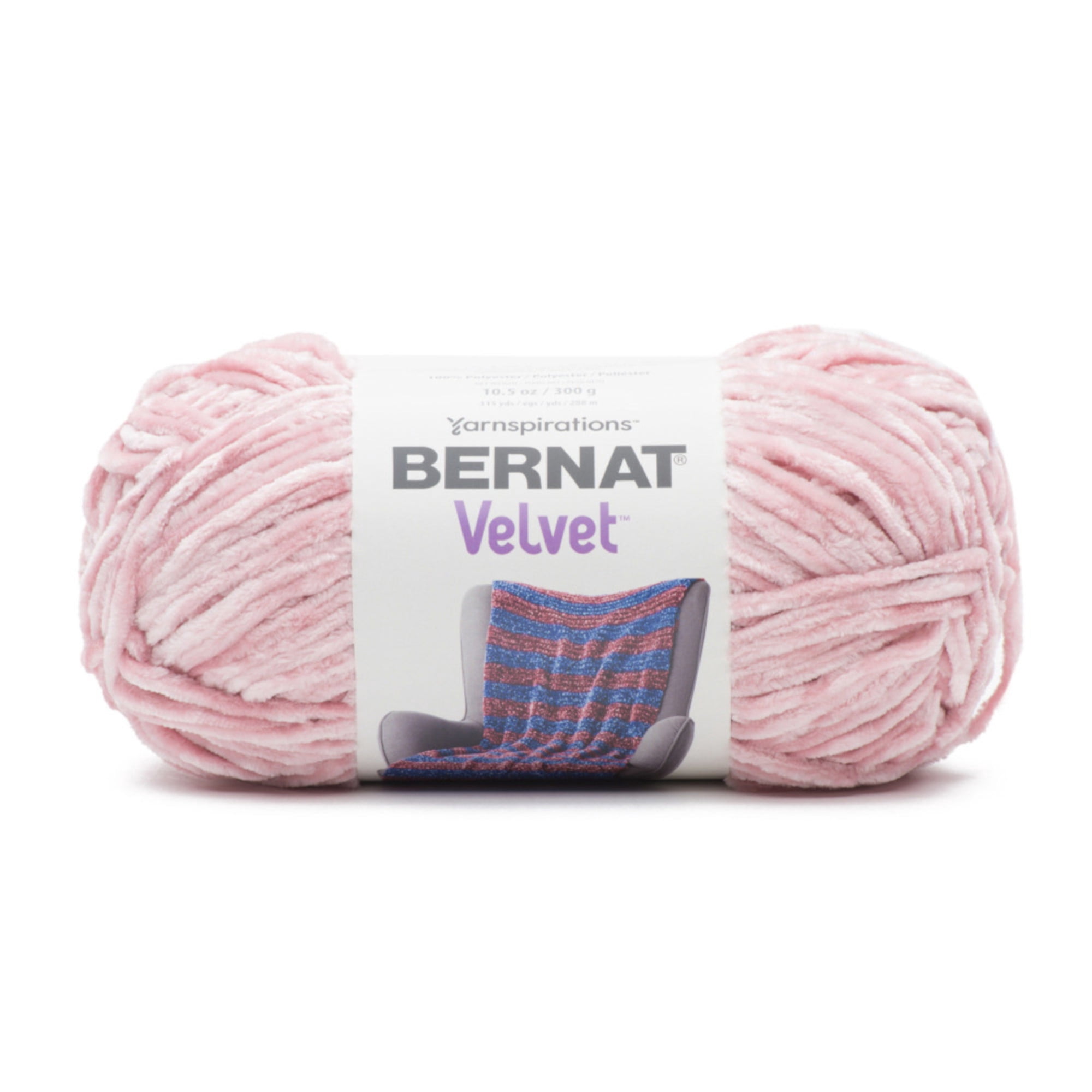 Craft County Featuring Bernat Super Soft Velvet Yarn 315 Yard Skein - Size 5 Bulky - 100% Polyester - Hand Wash Cold