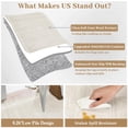 thumbnail image 6 of Towallmark 2x6 Washable Area Rug, Ultra Soft Low Pile Non-Slip Carpet, Modern Scalloped Print Floor Mat for Living Room Bedroom Home Decor, Beige, 6 of 8