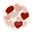 thumbnail image 1 of Round Placemat for Dining Table, Rubber Kitchen Table Mat Valentines Day Home Decor, 1 of 6