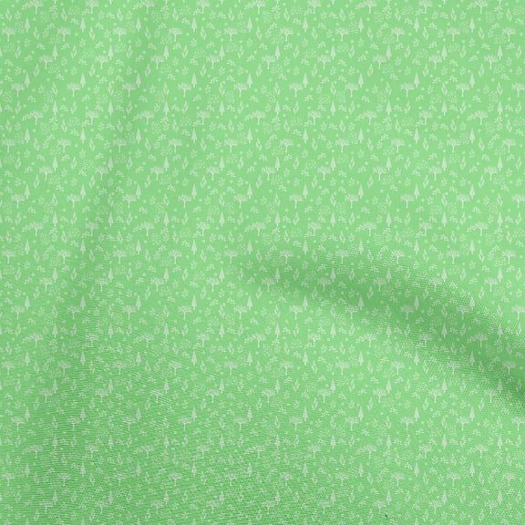 oneOone Polyester Spandex Pear Green Fabric Tree Sewing Craft Projects Fabric Prints By Yard 56 Inch Wide