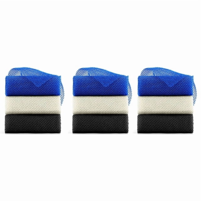 Esponja de BañO de 9 Piezas Red Africana Esponja de BañO de Red Larga Exfoliante Ducha Corporal Depurador Depurador de Espalda Piel MáS Suave
