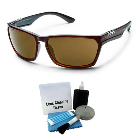 Suncloud Cutout Injection Sunglasses - Burnished Brown, Brown  + Cleaning Kit